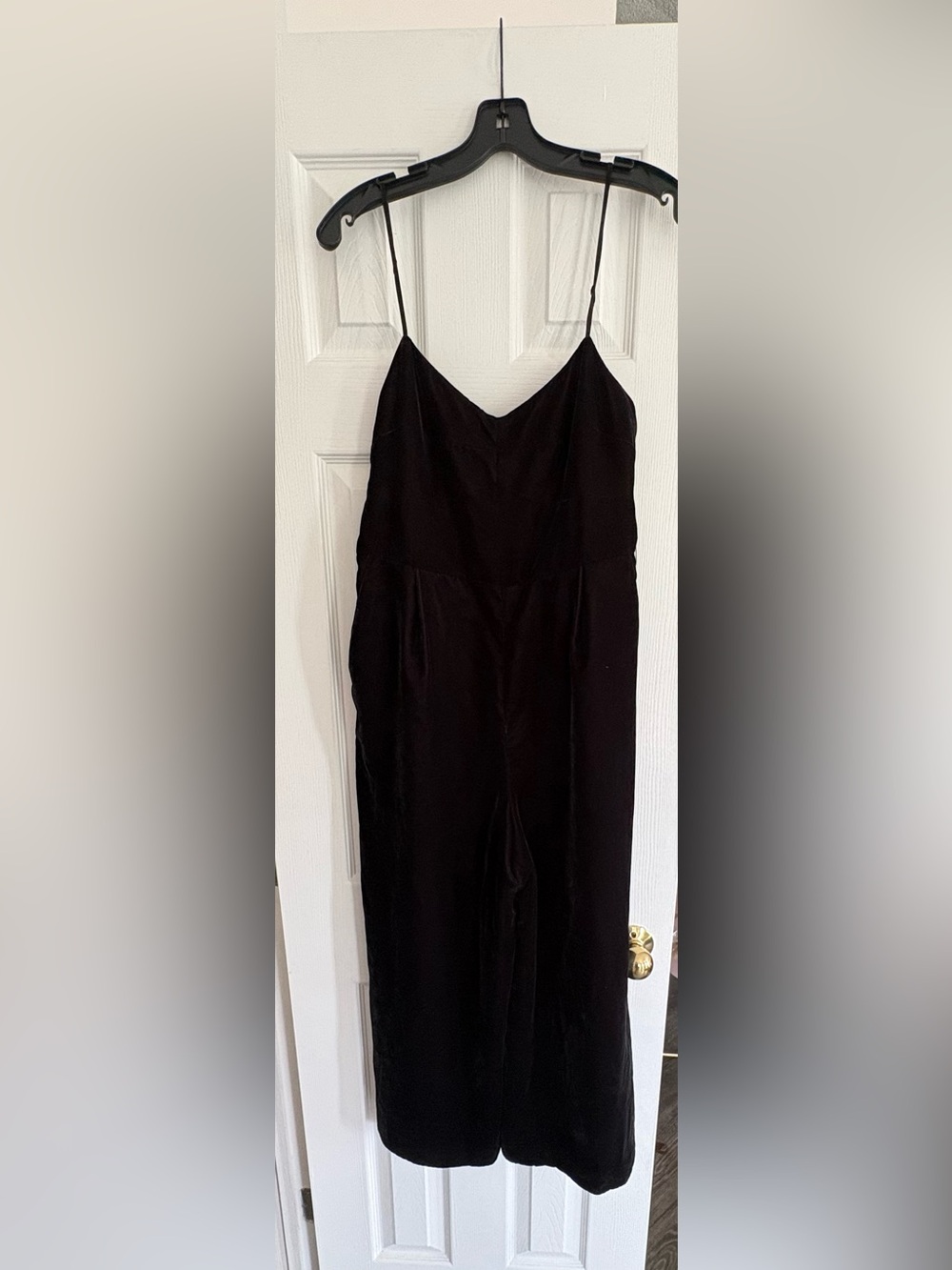 JCrew black velvet jumpsuit, size 8, mint condition